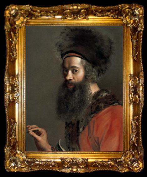 framed  Maurice quentin de la tour Self-Portrait, ta009-2